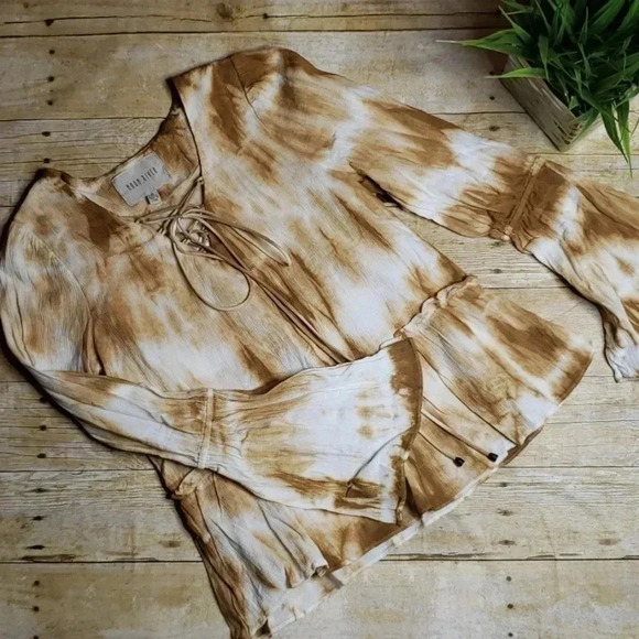 Moon River | Boho Shirt | Camel | Size X Small - Picture 3 of 7